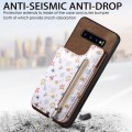 For Samsung Galaxy S10+ Retro Painted Zipper Wallet Back Phone Case(Brown)