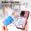For Samsung Galaxy  S20 Ultra Retro Painted Zipper Wallet Back Phone Case(Pink)
