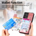 For Samsung Galaxy S21 Ultra 5G Retro Painted Zipper Wallet Back Phone Case(Pink)