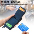 For Samsung Galaxy S20 FE Cross Leather Ring Vertical Zipper Wallet Back Phone Case(Blue)