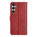 For Samsung Galaxy A05s Dual-side Magnetic Buckle Horizontal Flip Leather Phone Case(Red)