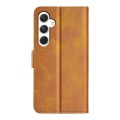 For Samsung Galaxy S24+ 5G Dual-side Magnetic Buckle Horizontal Flip Leather Phone Case(Yellow)