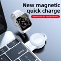 For Apple Watch Aluminum USB Watch Wireless Charger(Black)