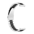 For Huawei Watch GT4 46mm Three Bead Stainless Steel Metal Watch Band(Silver+Black)