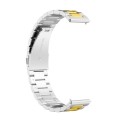 For Huawei Watch GT4 46mm Three Bead Stainless Steel Metal Watch Band(Silver+Gold)