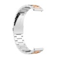 For Huawei Watch GT4 41mm Three Bead Stainless Steel Metal Watch Band(Silver+Rose Gold)