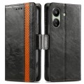 For Xiaomi Redmi 13C CaseNeo Splicing Dual Magnetic Buckle Leather Phone Case(Black)
