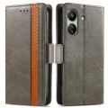 For Xiaomi Redmi 13C CaseNeo Splicing Dual Magnetic Buckle Leather Phone Case(Grey)