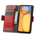 For Xiaomi Redmi 13C CaseNeo Splicing Dual Magnetic Buckle Leather Phone Case(Red)