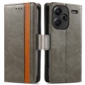 For Xiaomi Redmi Note 13 Pro+ CaseNeo Splicing Dual Magnetic Buckle Leather Phone Case(Grey)