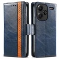 For Xiaomi Redmi Note 13 Pro+ CaseNeo Splicing Dual Magnetic Buckle Leather Phone Case(Blue)