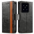 For Xiaomi 14 CaseNeo Splicing Dual Magnetic Buckle Leather Phone Case(Black)
