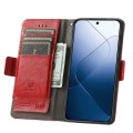 For Xiaomi 14 CaseNeo Splicing Dual Magnetic Buckle Leather Phone Case(Red)