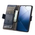 For Xiaomi 14 CaseNeo Splicing Dual Magnetic Buckle Leather Phone Case(Blue)