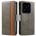 For Xiaomi 14 Pro CaseNeo Splicing Dual Magnetic Buckle Leather Phone Case(Grey)