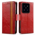For Xiaomi 14 Pro CaseNeo Splicing Dual Magnetic Buckle Leather Phone Case(Red)
