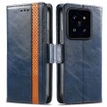 For Xiaomi 14 Pro CaseNeo Splicing Dual Magnetic Buckle Leather Phone Case(Blue)