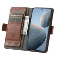 For Xiaomi Redmi K70E CaseNeo Splicing Dual Magnetic Buckle Leather Phone Case(Brown)