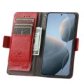 For Xiaomi Redmi K70E CaseNeo Splicing Dual Magnetic Buckle Leather Phone Case(Red)