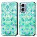 For Motorola Moto G24 Power CaseNeo Colorful Magnetic Leather Phone Case(Emeralds)