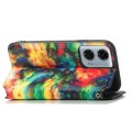 For Motorola Moto G24 Power CaseNeo Colorful Magnetic Leather Phone Case(Colorful Cloud)
