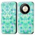 For Honor X9b CaseNeo Colorful Magnetic Leather Phone Case(Emeralds)