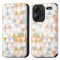For Xiaomi Redmi Note 13 Pro+ CaseNeo Colorful Magnetic Leather Phone Case(Rhombus)