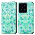 For Xiaomi 14 CaseNeo Colorful Magnetic Leather Phone Case(Emeralds)