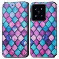 For Xiaomi 14 CaseNeo Colorful Magnetic Leather Phone Case(Purple Scales)