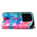 For Xiaomi 14 CaseNeo Colorful Magnetic Leather Phone Case(Colorful Cube)