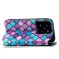 For Xiaomi 14 Pro CaseNeo Colorful Magnetic Leather Phone Case(Purple Scales)