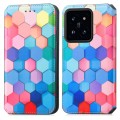 For Xiaomi 14 Pro CaseNeo Colorful Magnetic Leather Phone Case(Colorful Cube)