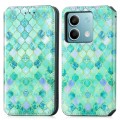 For Xiaomi Redmi Note 13 5G CaseNeo Colorful Magnetic Leather Phone Case(Emeralds)