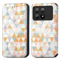 For Xiaomi Redmi K70E CaseNeo Colorful Magnetic Leather Phone Case(Rhombus)