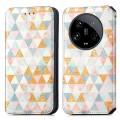 For Xiaomi 14 Ultra CaseNeo Colorful Magnetic Leather Phone Case(Rhombus)