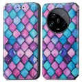 For Xiaomi 14 Ultra CaseNeo Colorful Magnetic Leather Phone Case(Purple Scales)