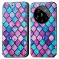 For Xiaomi Redmi A3 CaseNeo Colorful Magnetic Leather Phone Case(Purple Scales)
