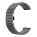 For Garmin Forerunner 265S One Bead Butterfly Buckle Stainless Steel Metal Watch Band(Gray)