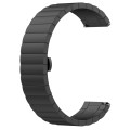 For Garmin Vivomove 3S One Bead Butterfly Buckle Stainless Steel Metal Watch Band(Black)