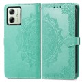 For Motorola G54 5G Mandala Flower Embossed Leather Phone Case(Green)