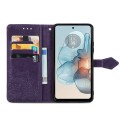 For Motorola Moto G24 Power Mandala Flower Embossed Leather Phone Case(Purple)