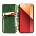 For Honor X9b Cubic Grid Pressed Magnetic Leather Phone Case(Green)