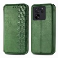 For Xiaomi 13T / 13T Pro Cubic Grid Pressed Magnetic Leather Phone Case(Green)
