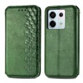 For Xiaomi Redmi Note 13 Pro Cubic Grid Pressed Magnetic Leather Phone Case(Green)