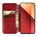 For Xiaomi Redmi Note 13 Pro 4G Cubic Grid Pressed Magnetic Leather Phone Case(Red)