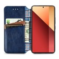 For Xiaomi Redmi Note 13 Pro 4G Cubic Grid Pressed Magnetic Leather Phone Case(Blue)