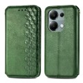 For Xiaomi Redmi Note 13 Pro 4G Cubic Grid Pressed Magnetic Leather Phone Case(Green)
