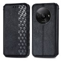 For Xiaomi Redmi A3 Cubic Grid Pressed Magnetic Leather Phone Case(Black)