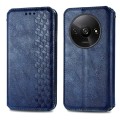For Xiaomi Redmi A3 Cubic Grid Pressed Magnetic Leather Phone Case(Blue)