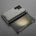 For Samsung Galaxy S24 Ultra 5G Shockproof Honeycomb Phone Case(Black)
